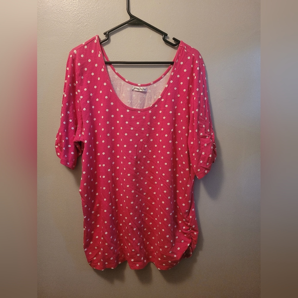 Hot pink maurices top plus size 2